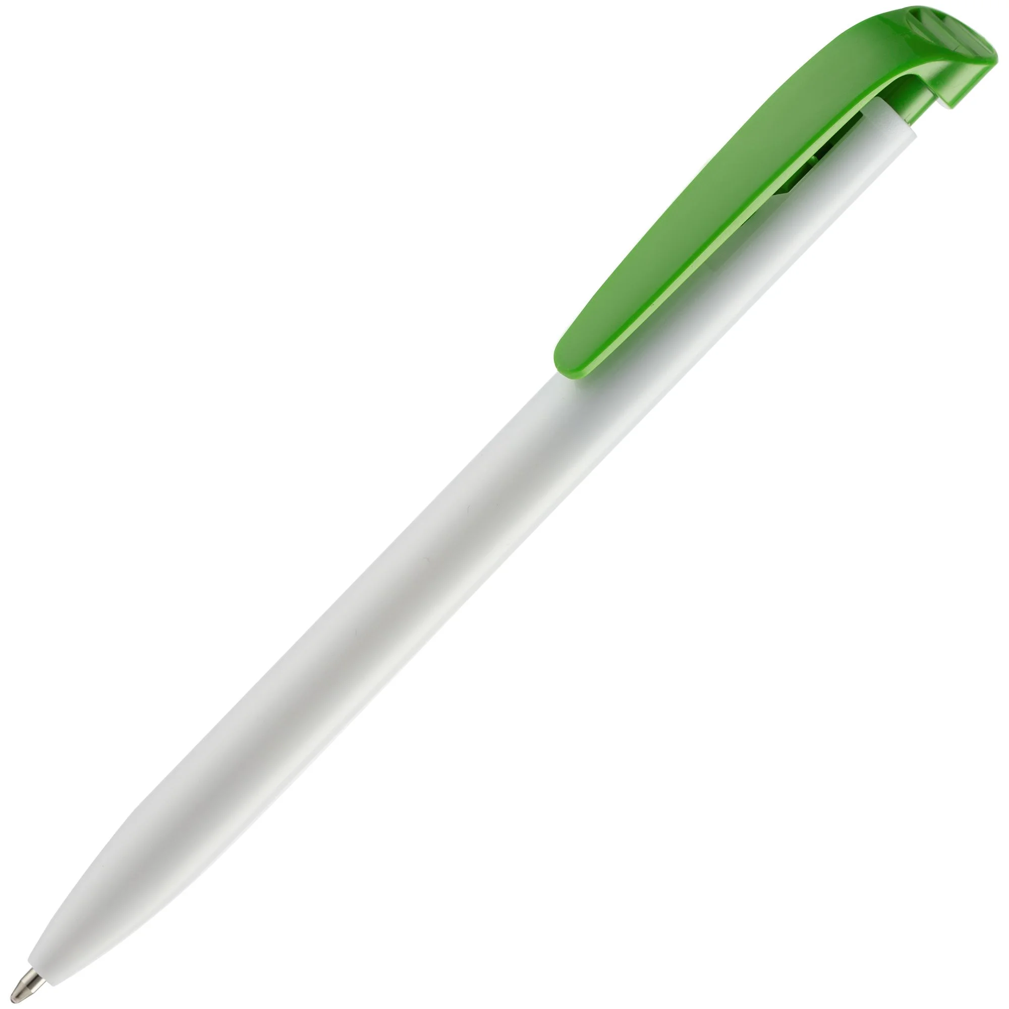 Ручка Favorite белая с зеленым клипом